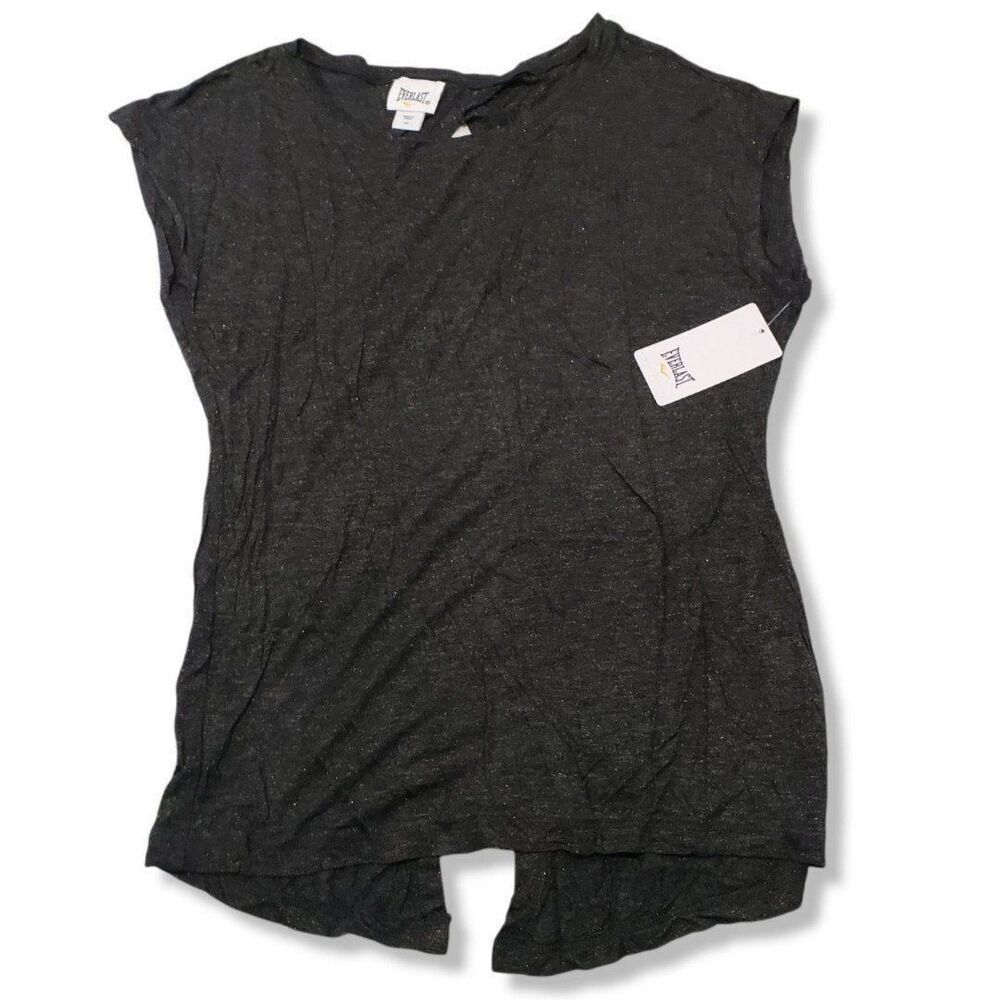 Everlast Top Size Small Crop Top Open Back Messy Sparkle & Shine Lurex Crew
Char